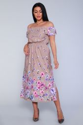 Платье женское 71067 бежевый